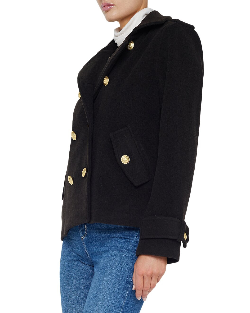 L'AGENCE Franco Short Wool-Blend Military Coat - 3