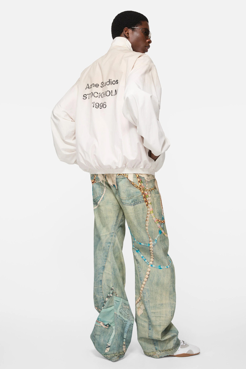 Acne Studios Logo zipper jacket - Dusty white outlook