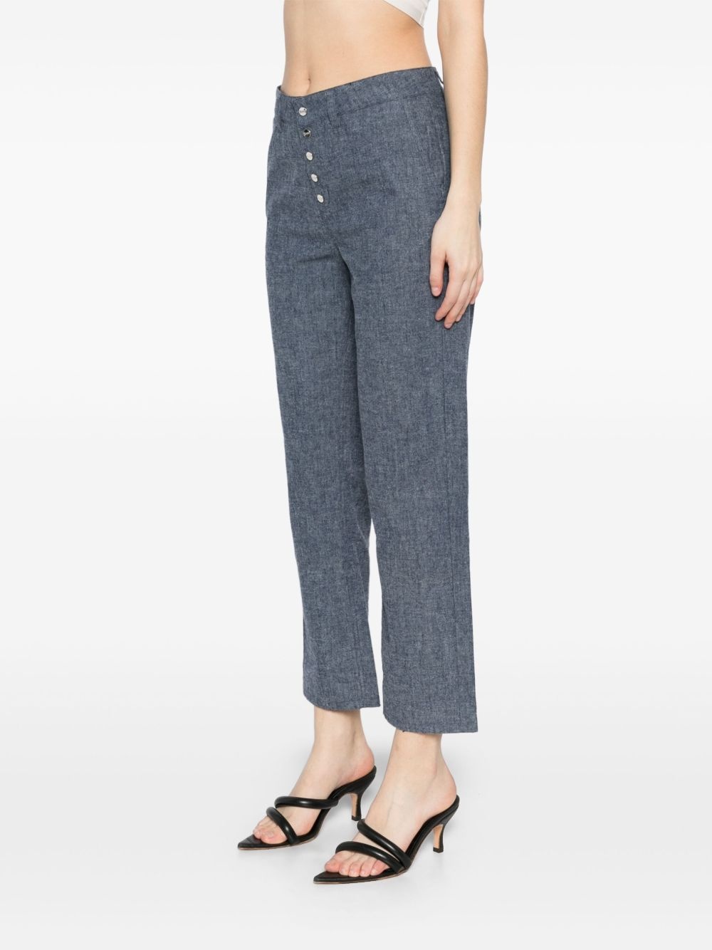 press-stud fastening jeans - 3