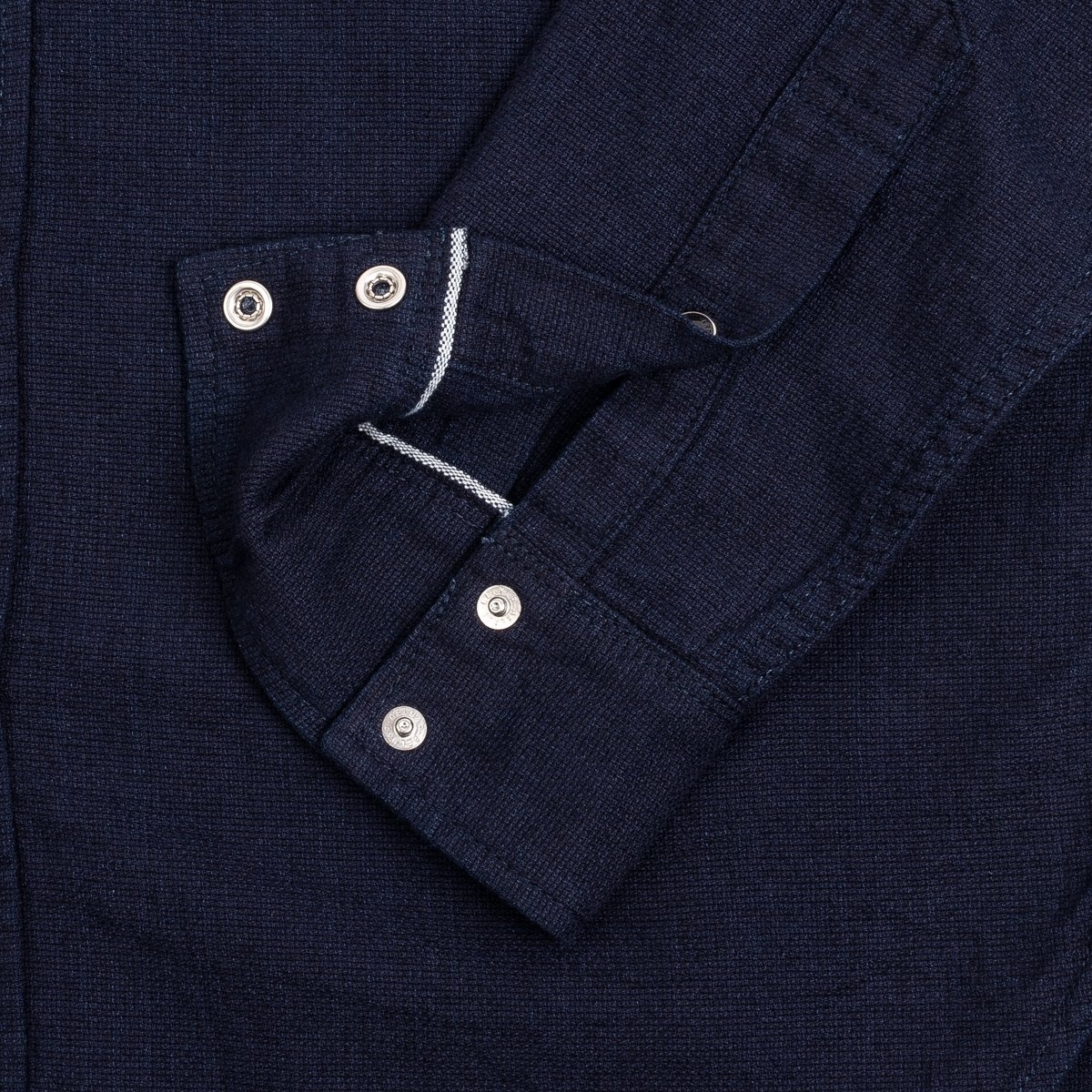 IHSH-357-IND 5oz Dobby Cloth Western Shirt - Indigo - 13