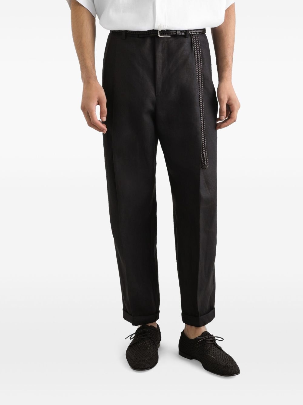 folded-edge trousers - 4