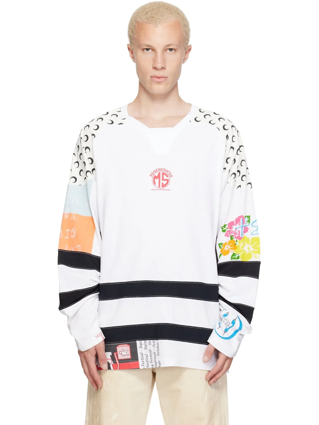 White Regenerated Graphic Jersey Hockey T-shirt - 1