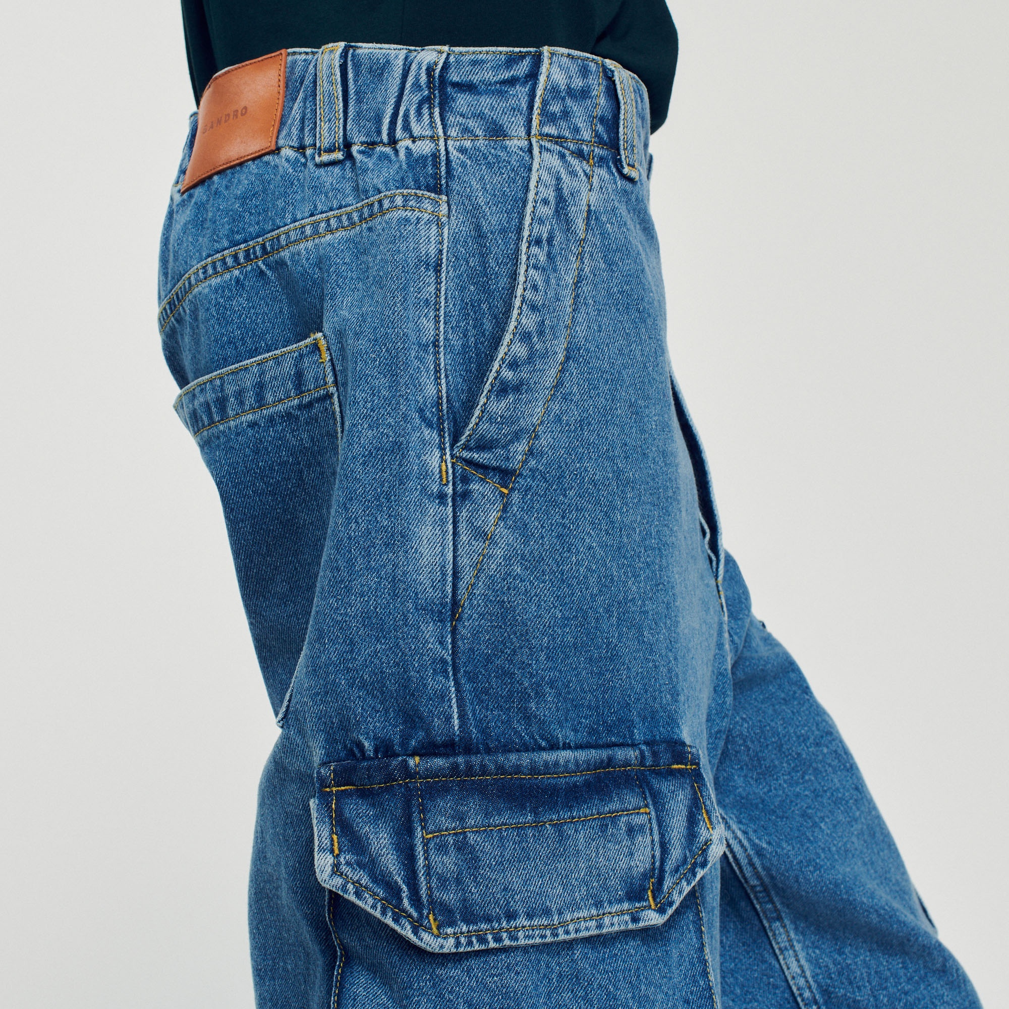 Baggy denim shorts - 4
