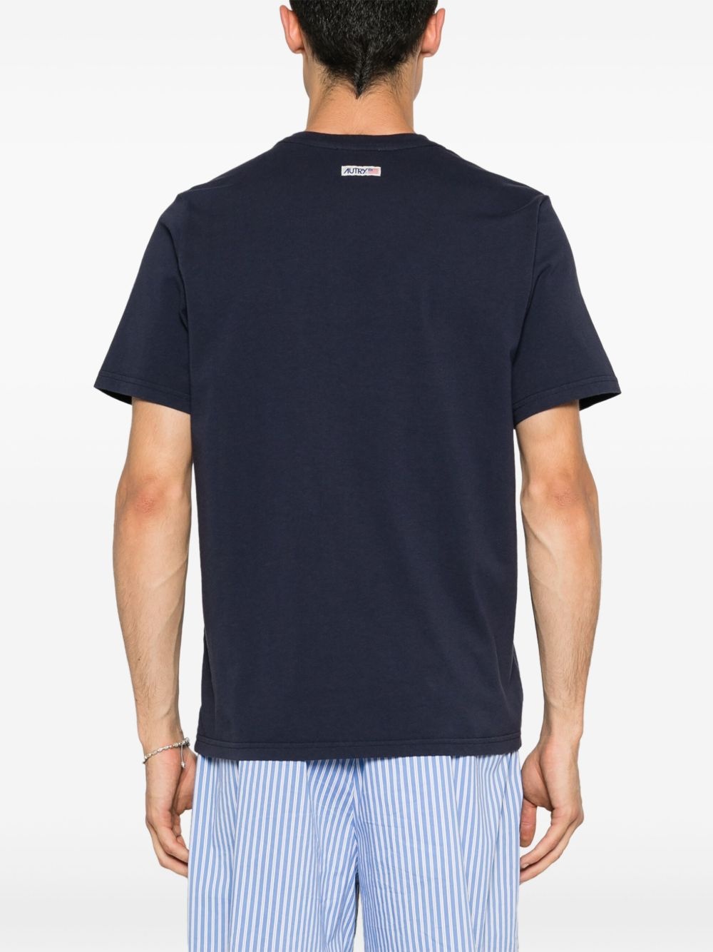 logo-patch cotton T-shirt - 4