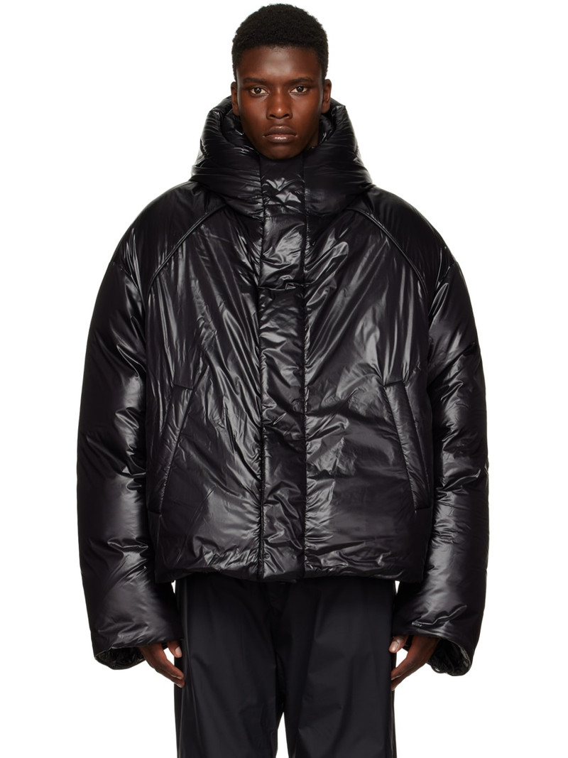 Black Simple Down Jacket 1