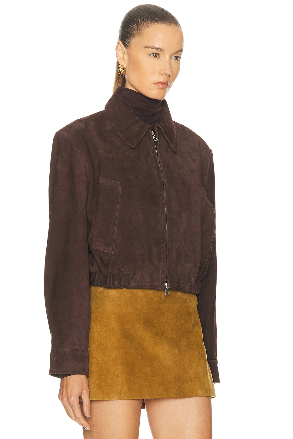 Nahlia Cropped Suede Jacket - 3
