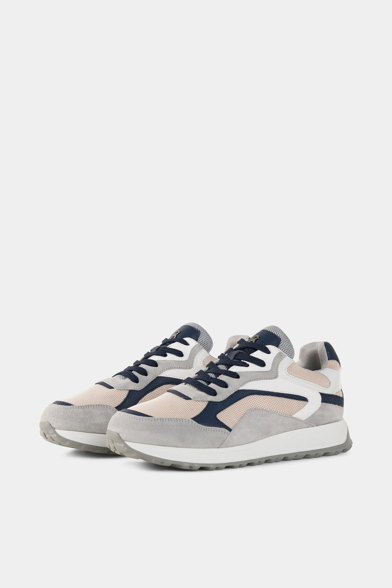 Michigan sneaker in Gray/navy blue/pink 4