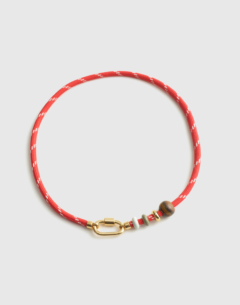 Semiprecious Carabiner Paracord Charm Necklace 2