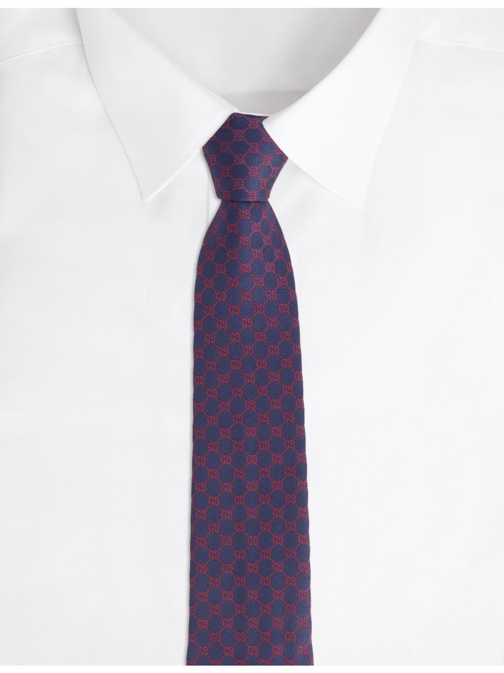 GG-Monogram Jacquard Silk Tie - 3