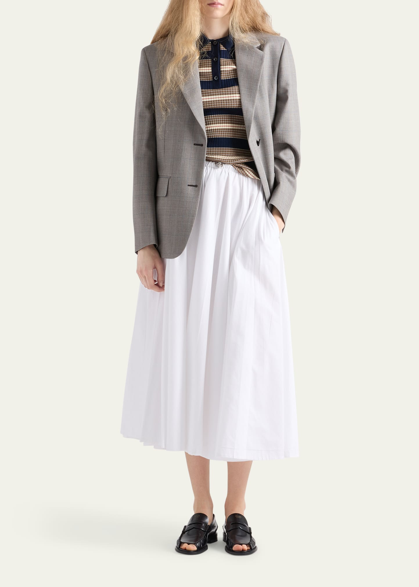 Grisaglia Check Single-Breasted Blazer Jacket - 2