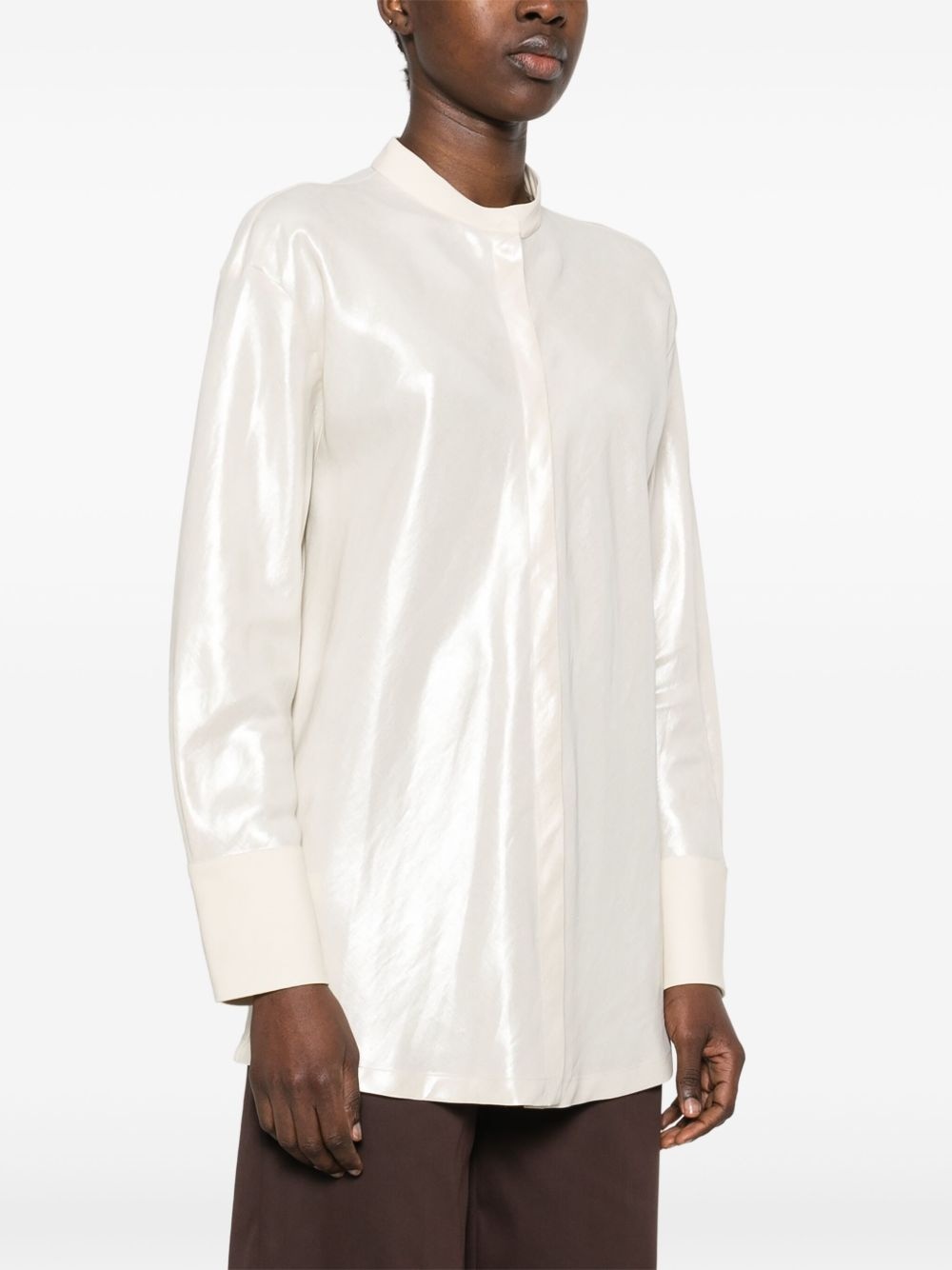 metallic-effect shirt - 3