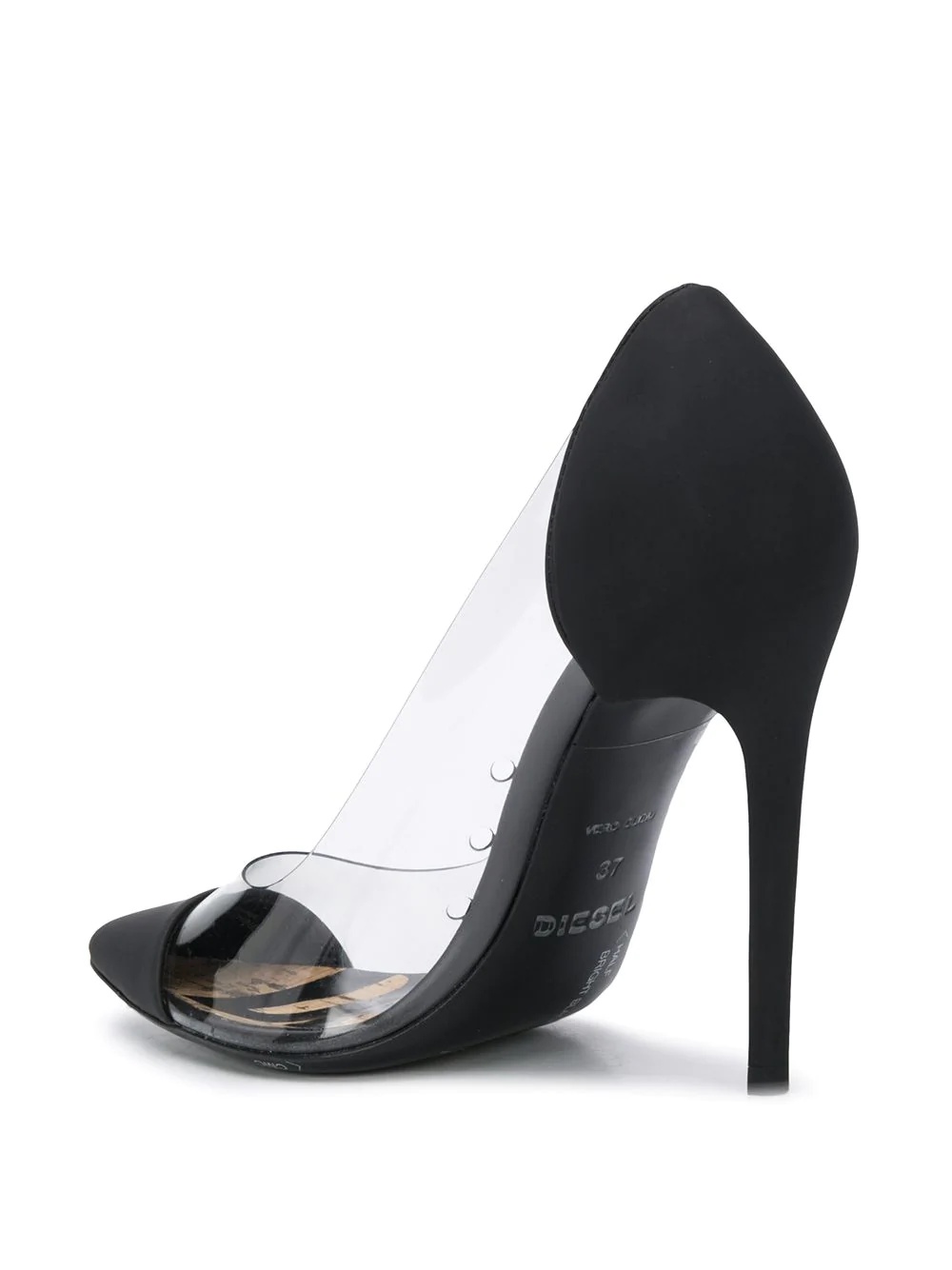 120mm transparent pointed pumps - 3