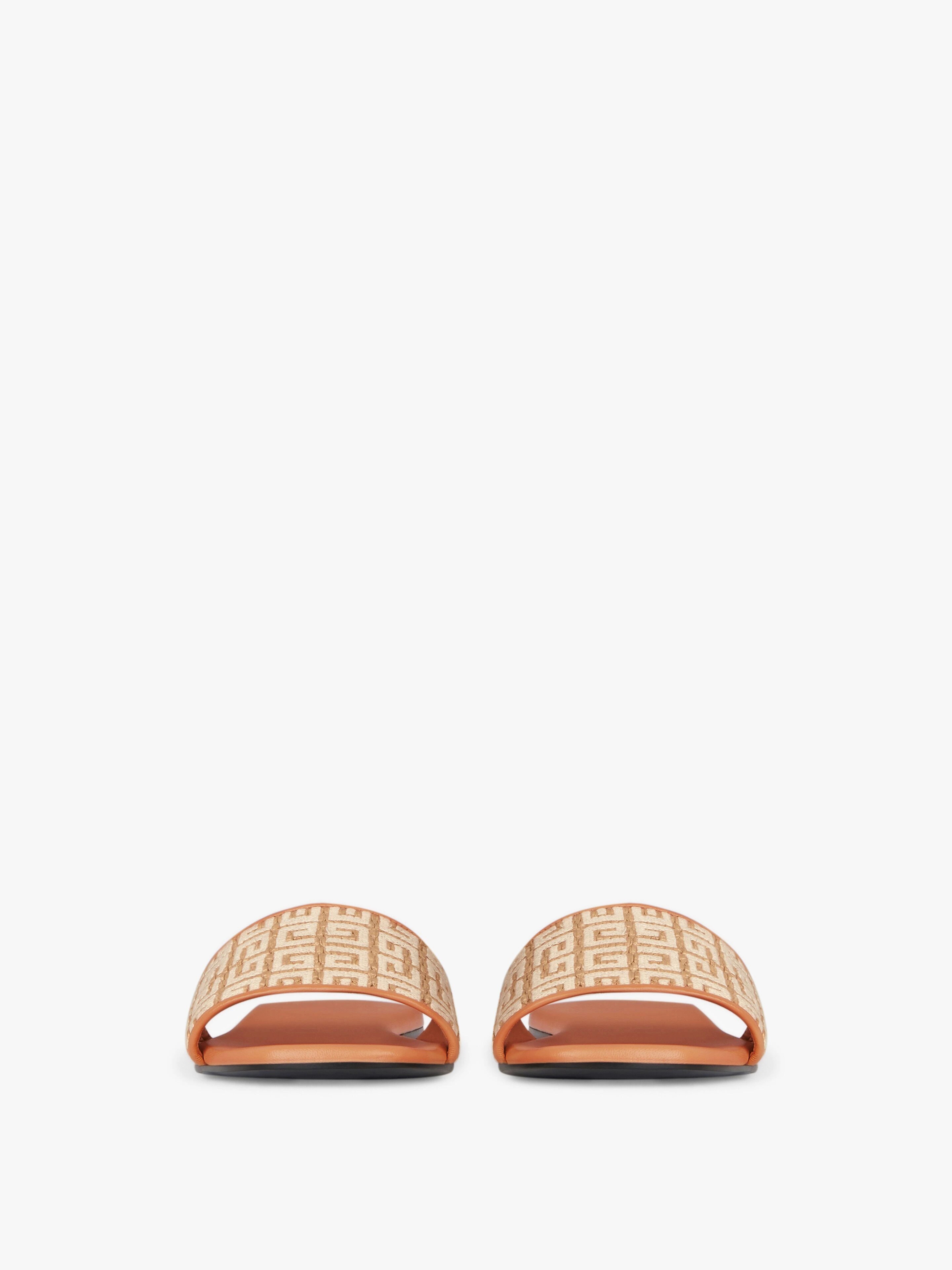 FLAT SANDALS IN 4G EMBROIDERED RAFFIA - 2