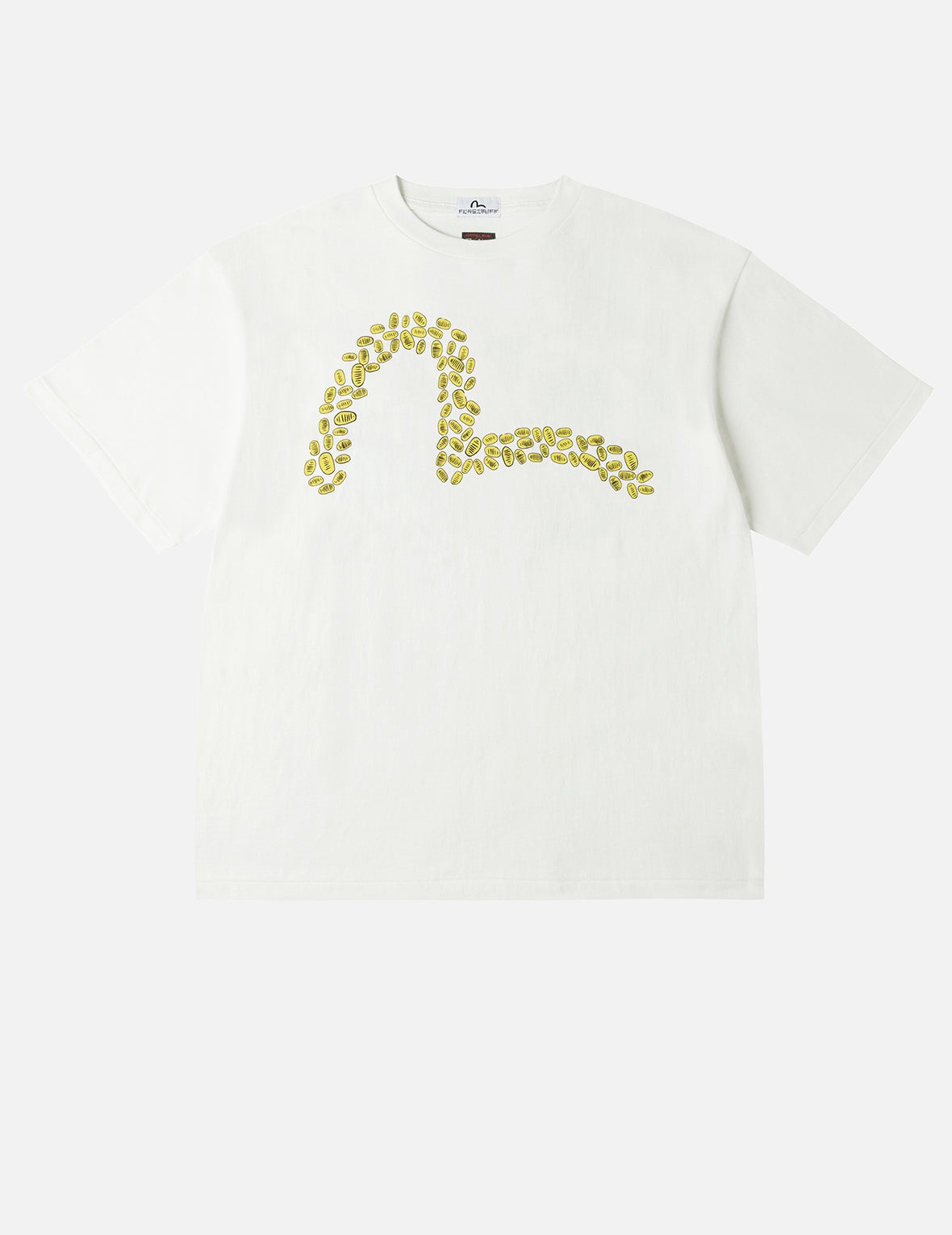 EVISU X F-LAGSTUF-F Shuga and Koban Coin Seagull Print Regular Fit T-shirt - White - 2