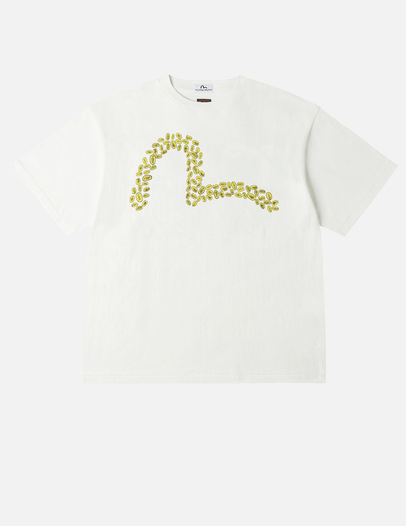 EVISU EVISU X F-LAGSTUF-F Shuga and Koban Coin Seagull Print Regular Fit T-shirt - White outlook