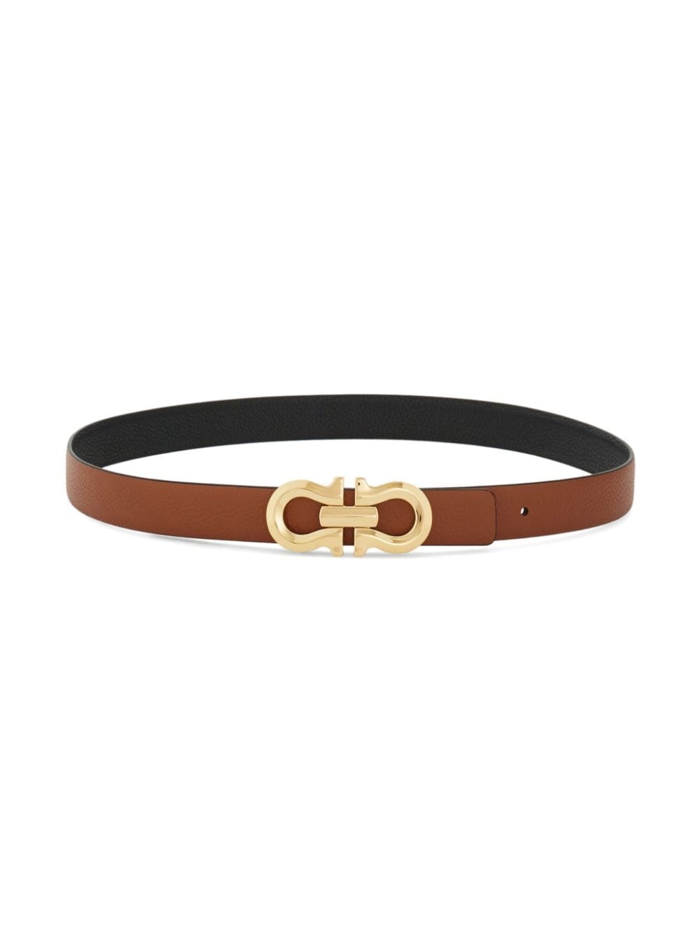 reversible Gancini leather belt - 3