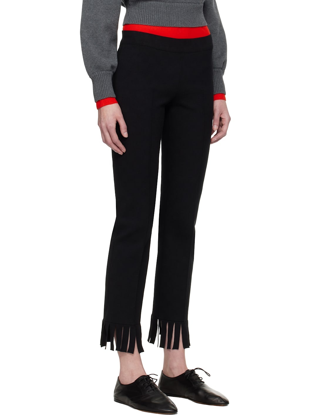 Black Fringe Louis Trousers - 2