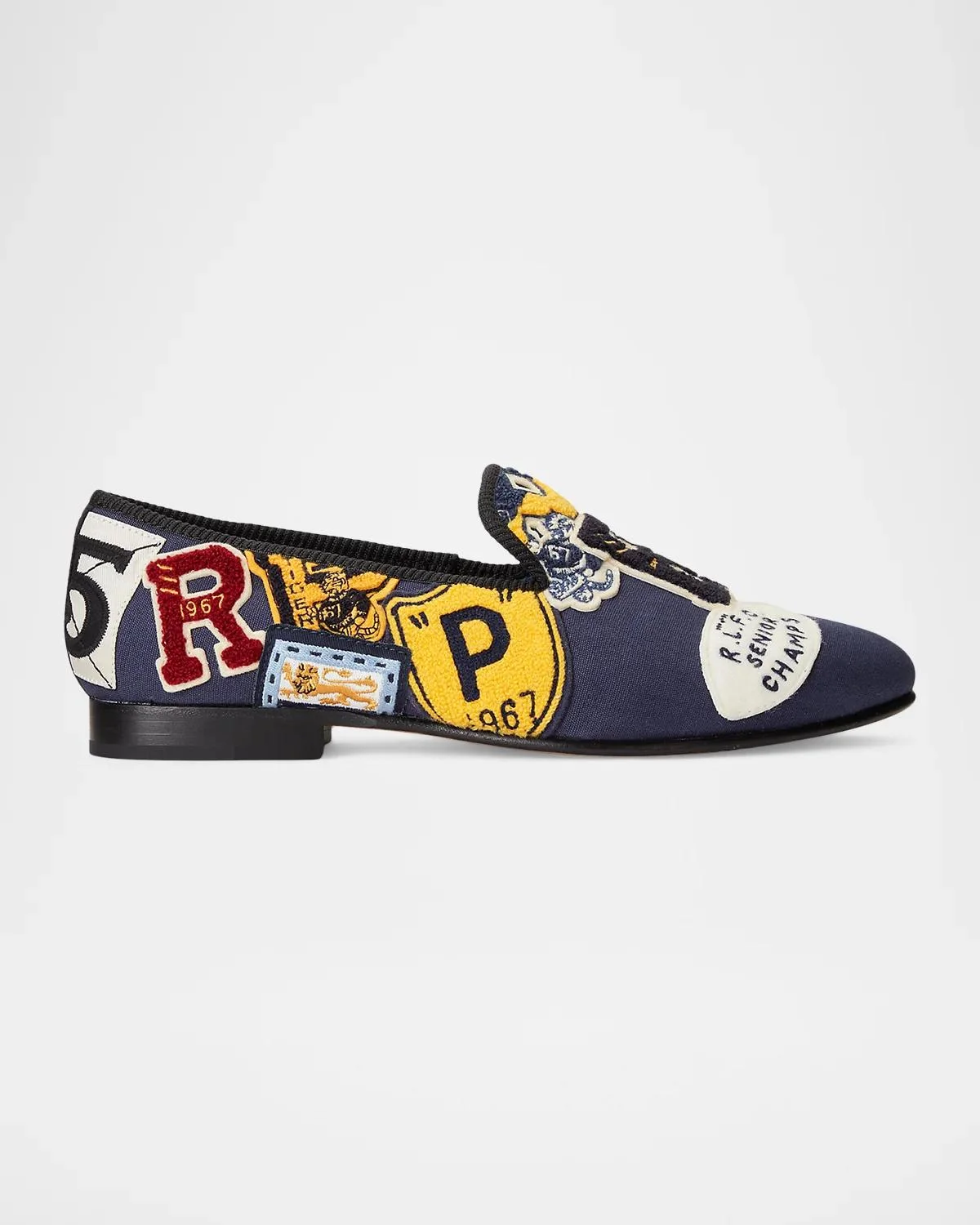 Men's Paxton Logo-Patch Canvas Slippers - 1