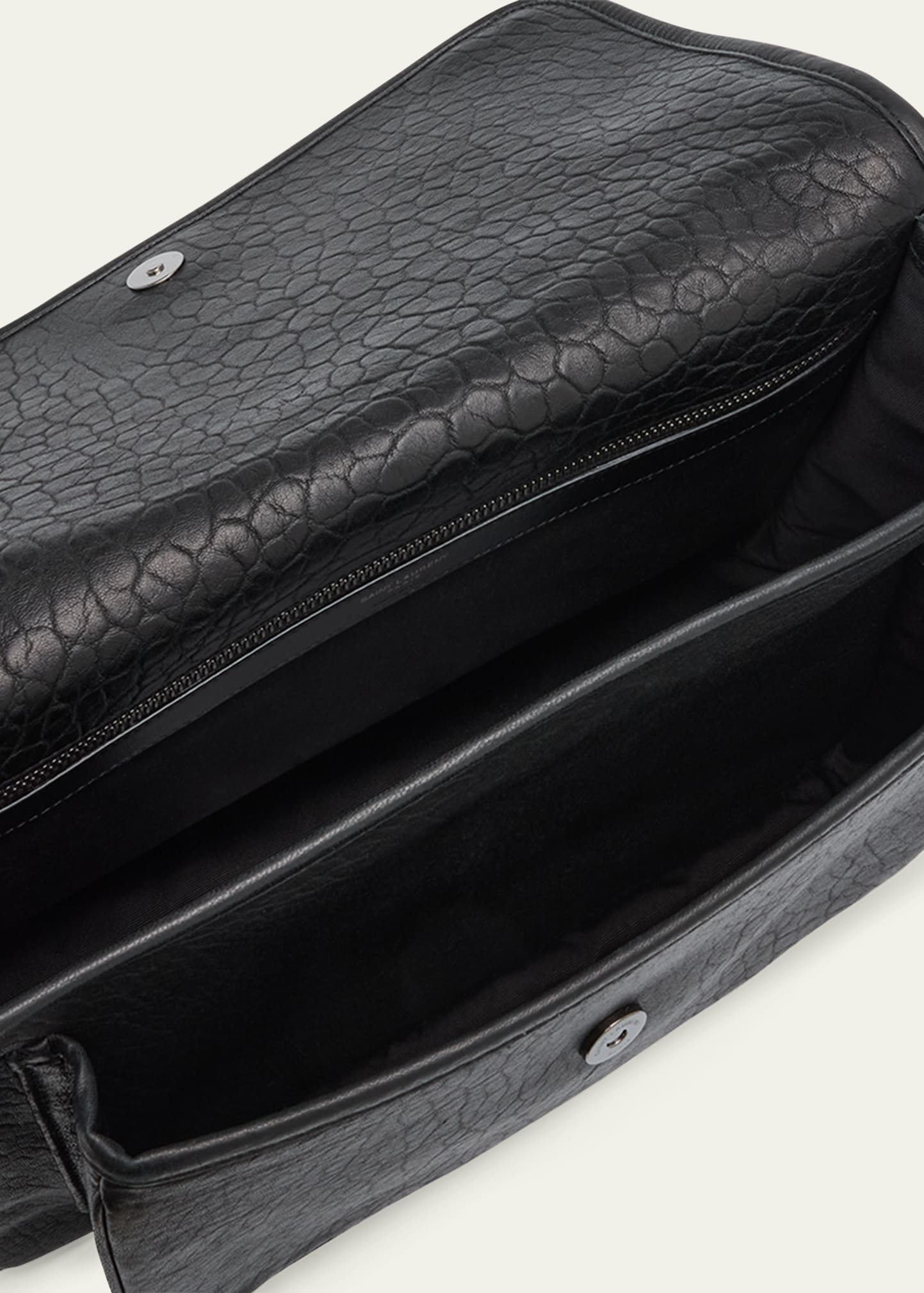 Men's Niki YSL Messenger Bag in Grained Leather - 3