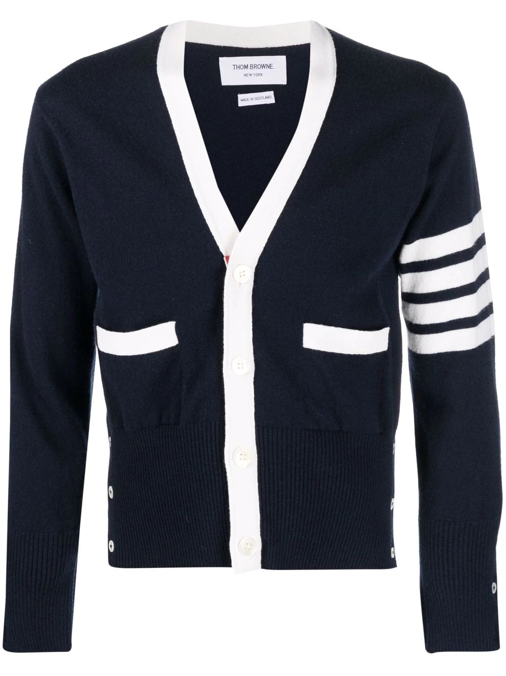 4-Bar cashmere cardigan - 1