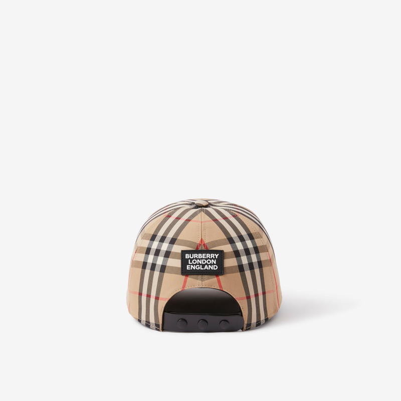 Logo Appliqué Vintage Check Cap 3