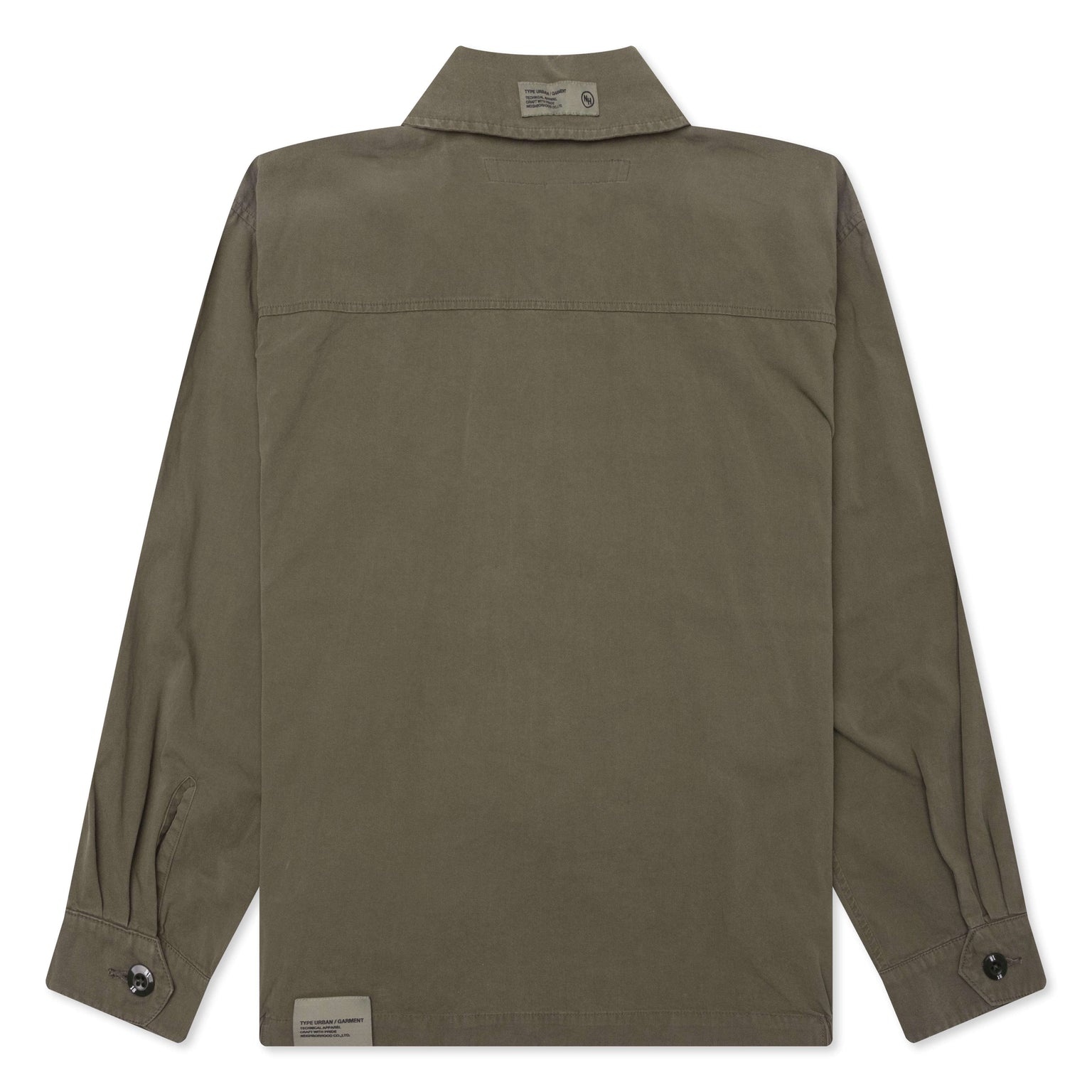 WASHED ZIP WORK JACKET - OLIVE DRAB - 2