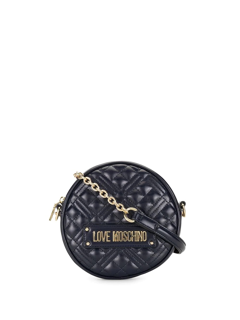 quilted round shoulder bag - 1