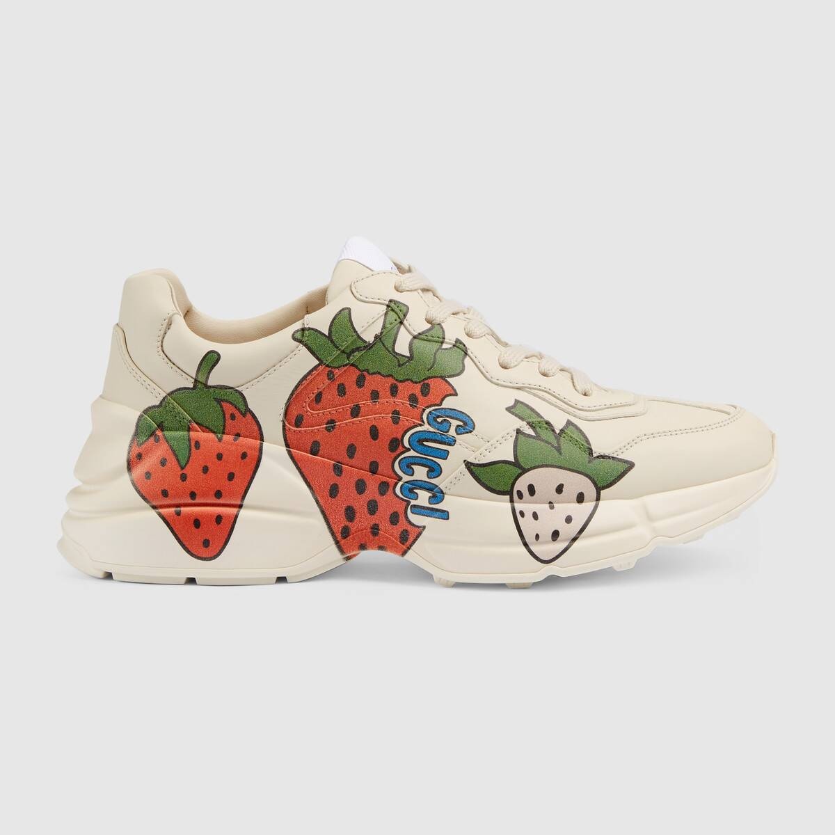 Women's Rhyton sneaker with Gucci Strawberry - 1