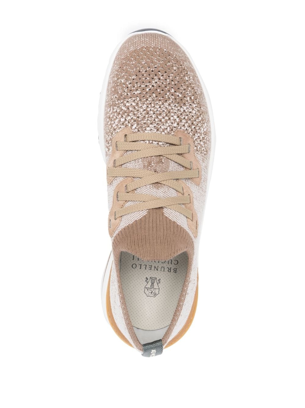 mesh-panel lace-up sneakers - 4