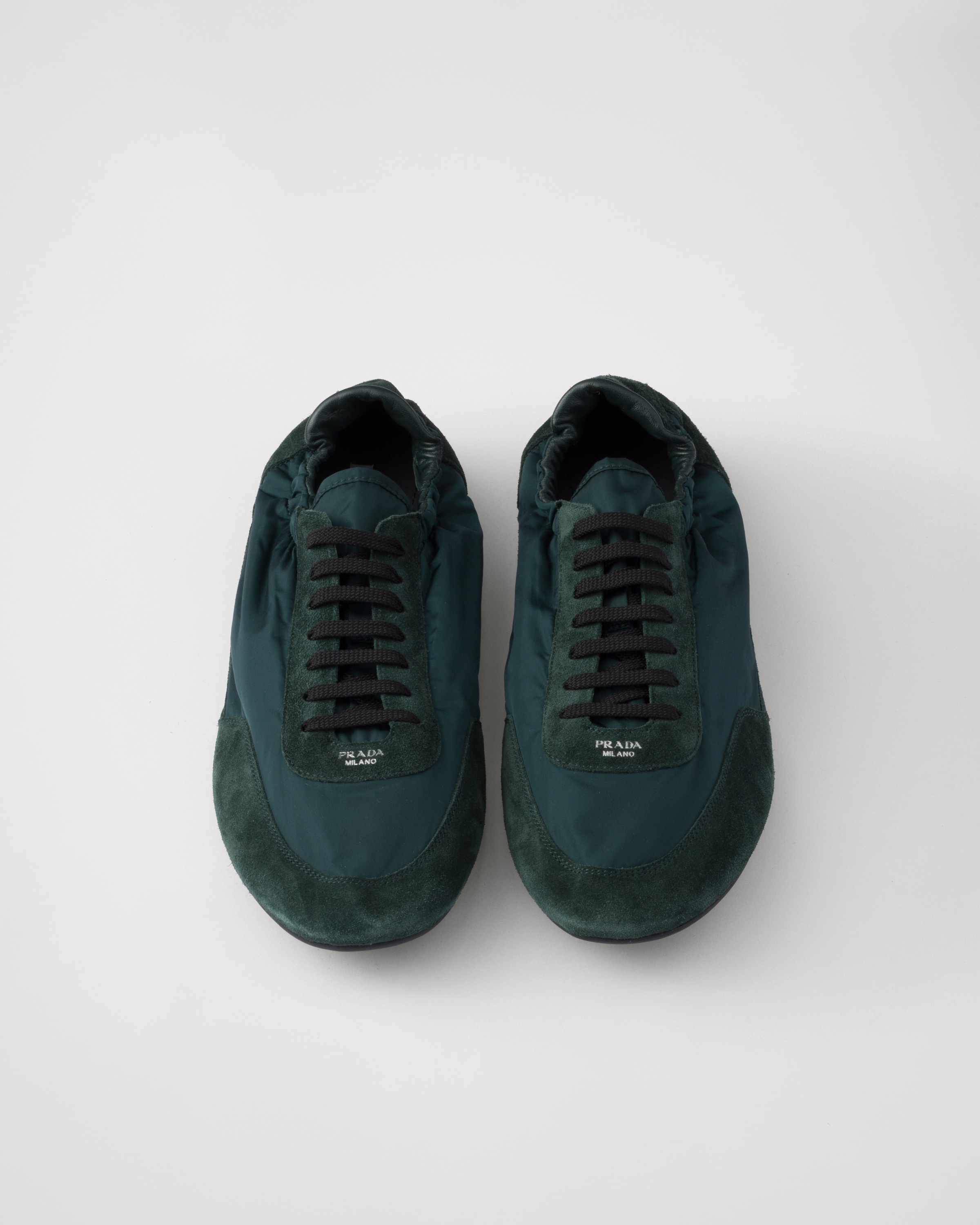 Collapse Re-Nylon and suede elasticized sneakers - 4