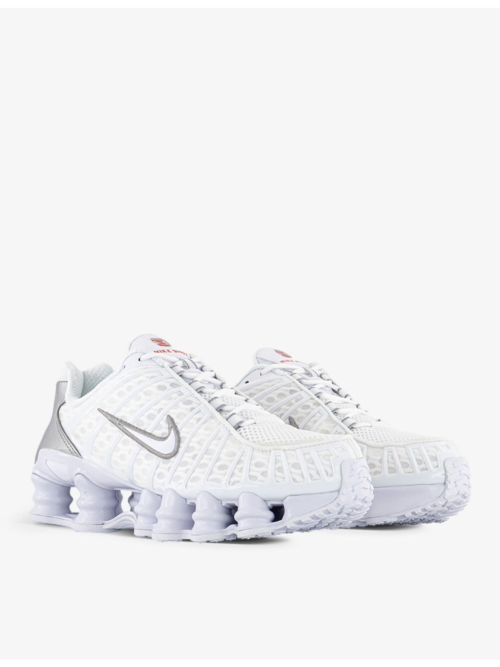 Shox TL leather, mesh and shell low-top trainers - 3