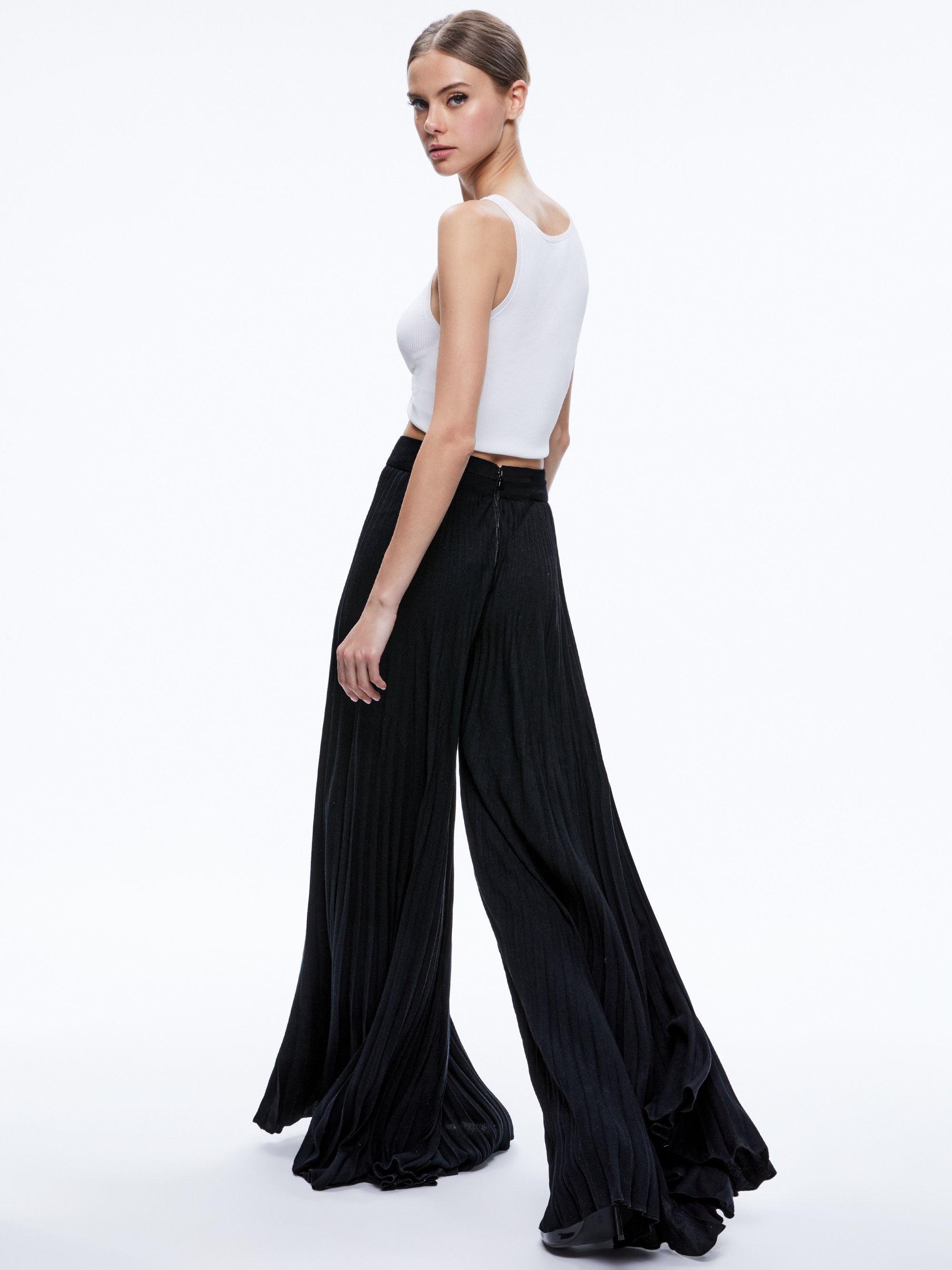 COPEN PLEATED WIDE LEG PANT - 3