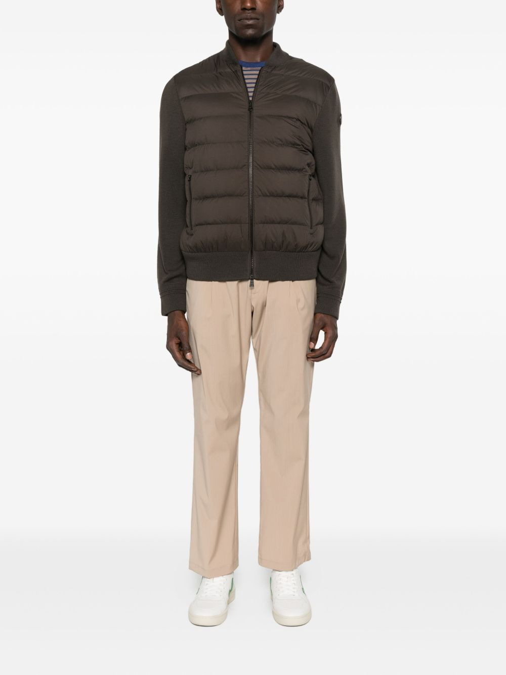 padded zip-up cardigan - 2