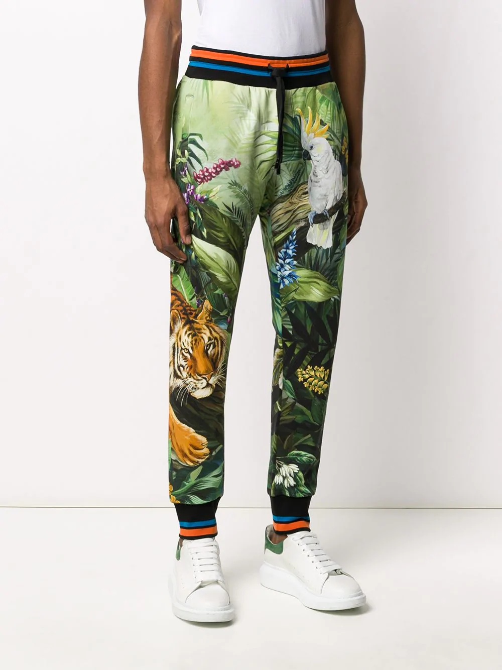 jungle print track pants - 3