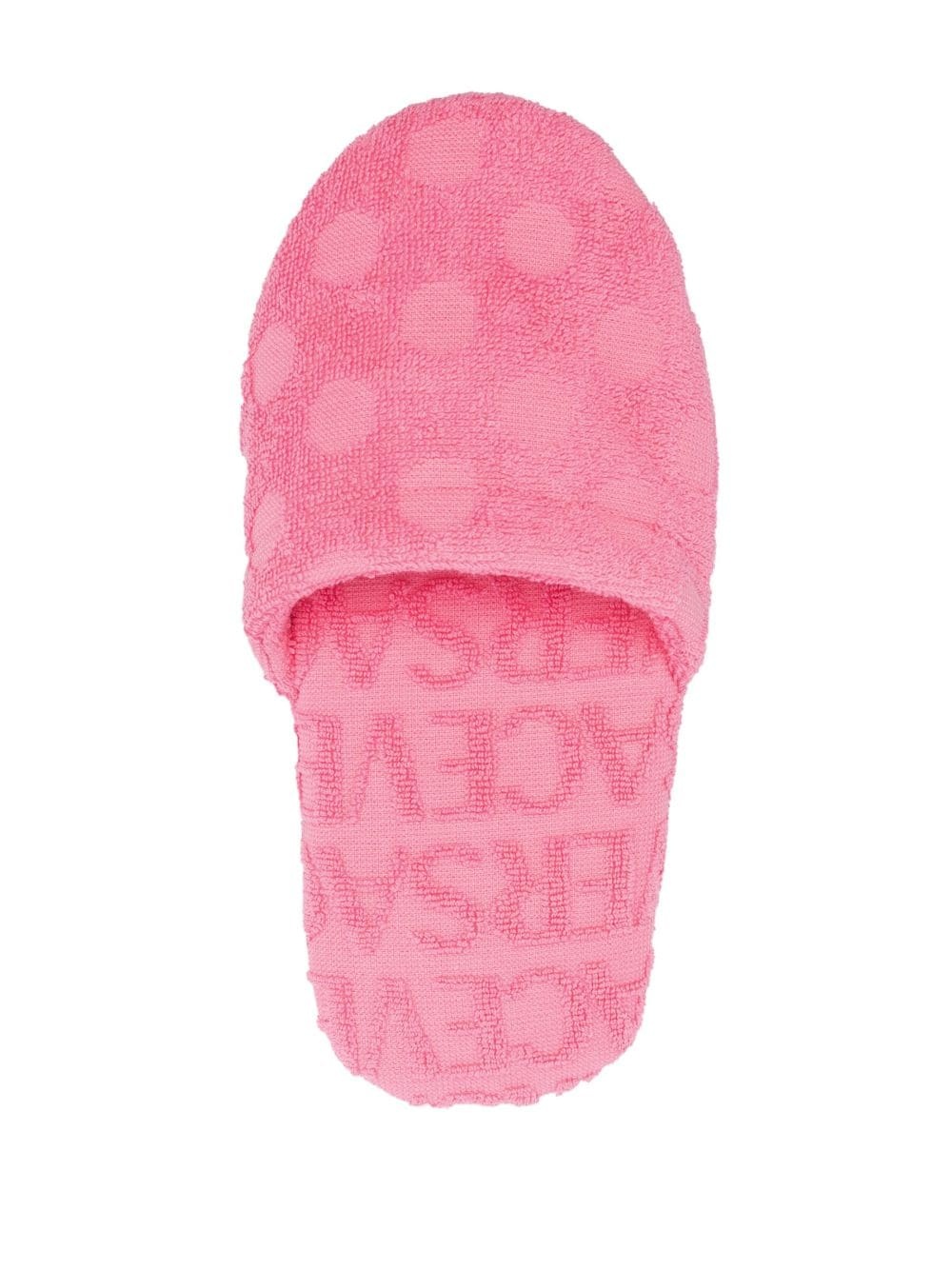 logo-pattern terry-cloth slippers - 4