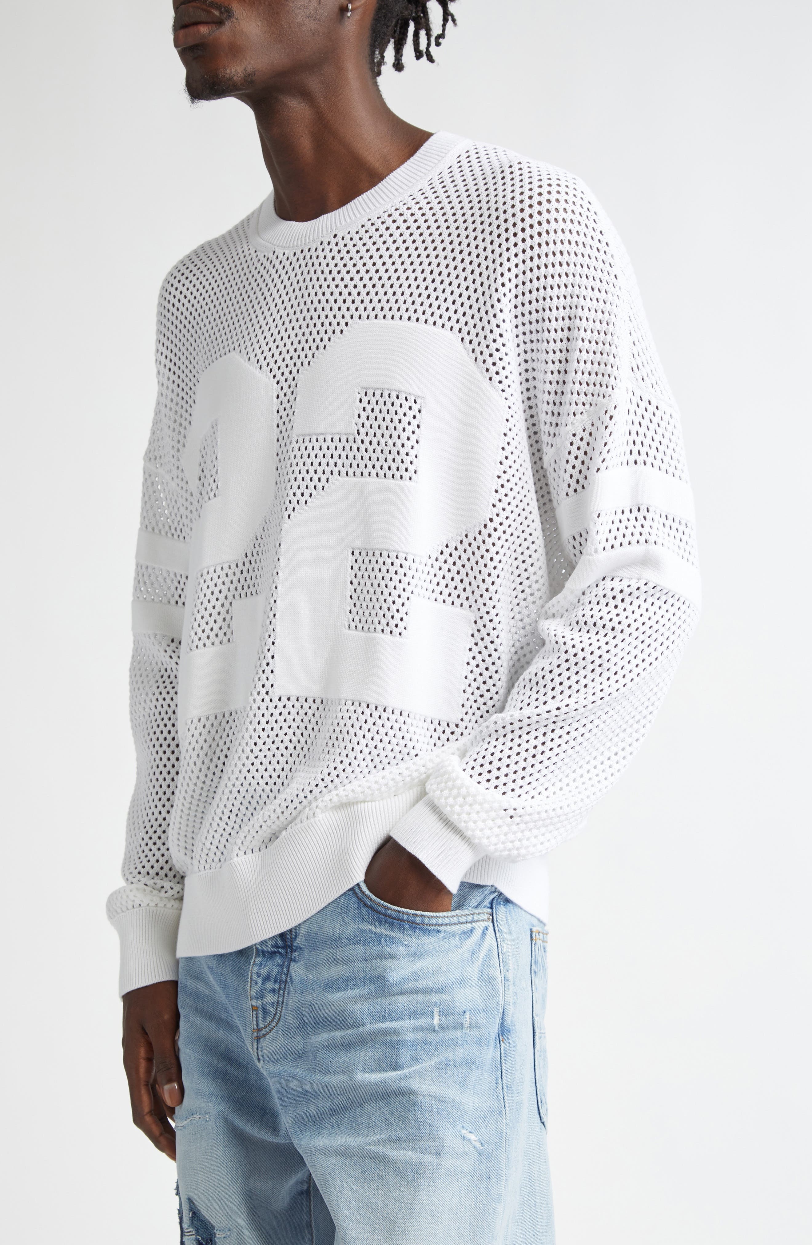 22 Crew Open Stitch Sweater - 5