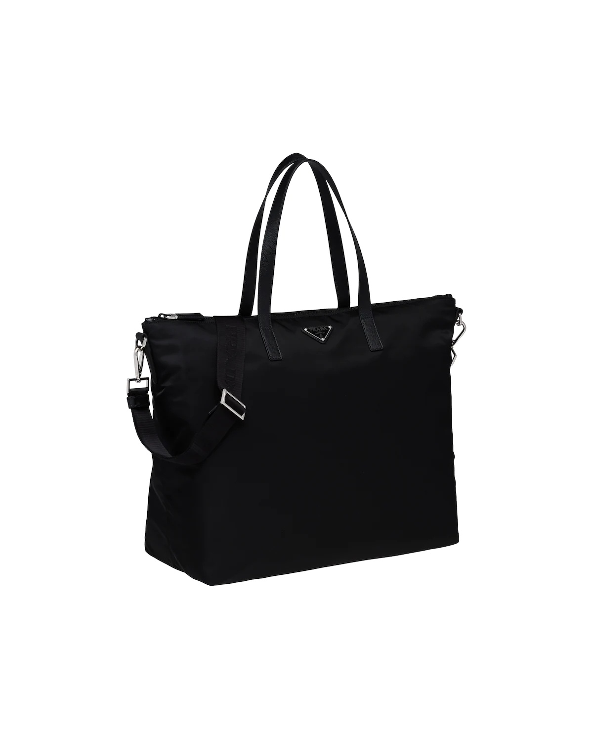 Re-Nylon and Saffiano leather tote - 3