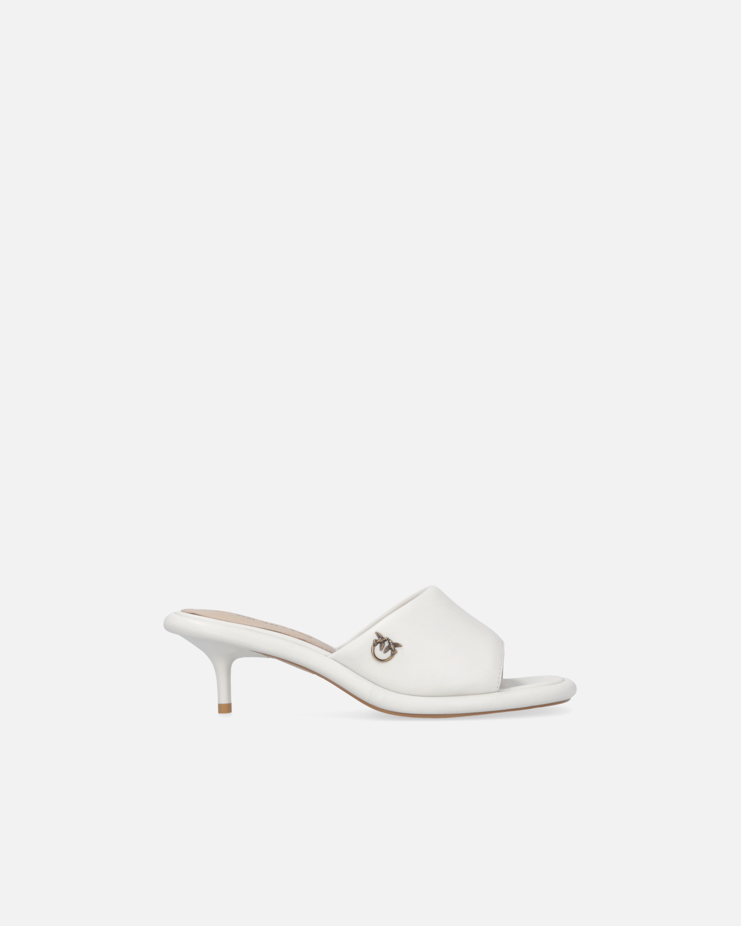 NAPPA LEATHER THONG SANDALS WITH HEEL - 1