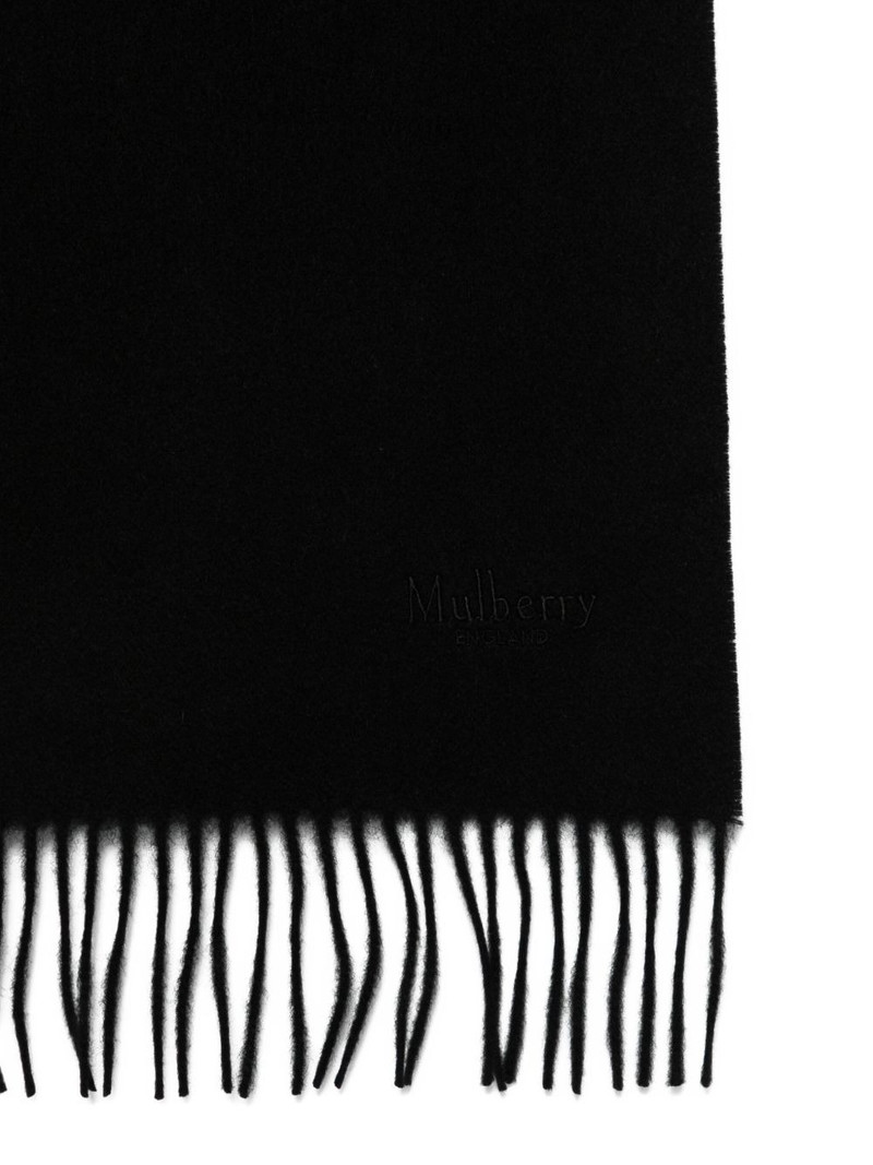 Mulberry cashmere fringed scarf outlook