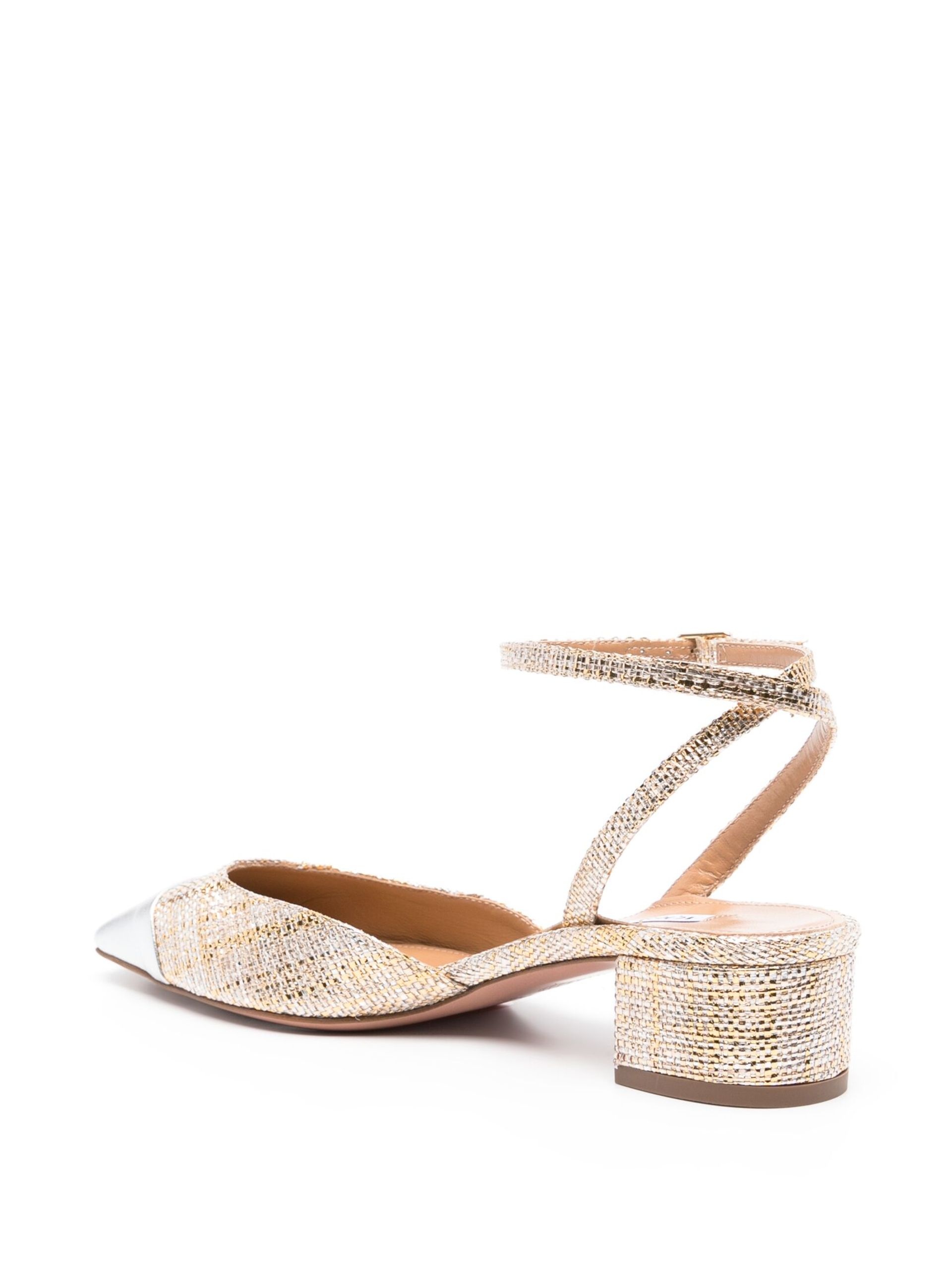 Gold-Tone 35 Woven Metallic Pumps - 3