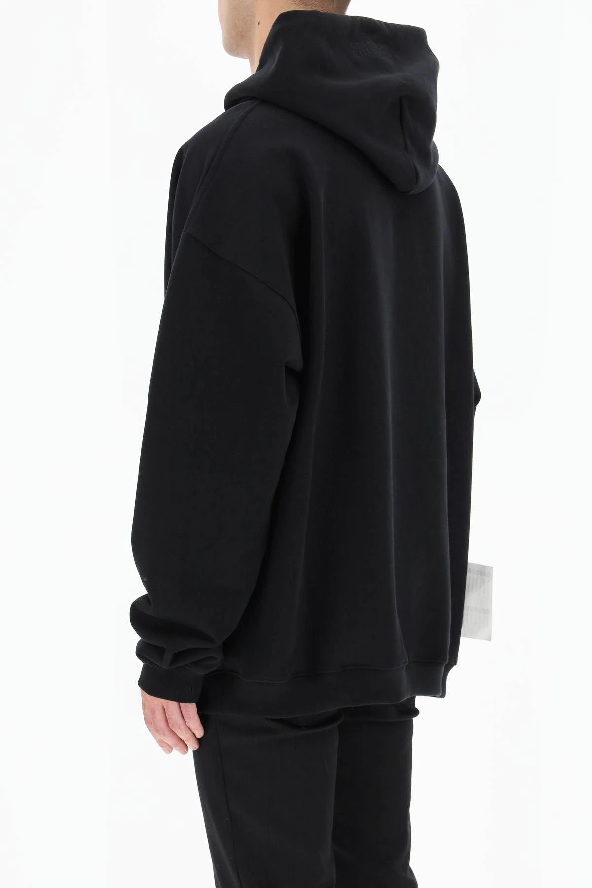 LOGO LABEL MAXI HOODIE - 4