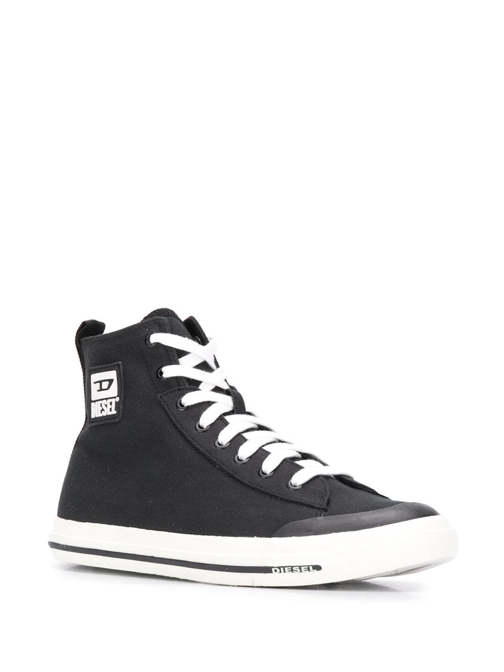 high top logo plaque sneakers - 2