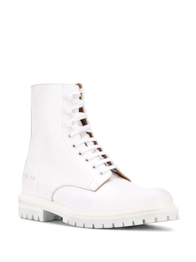 Common Projects lace-up combat boots outlook