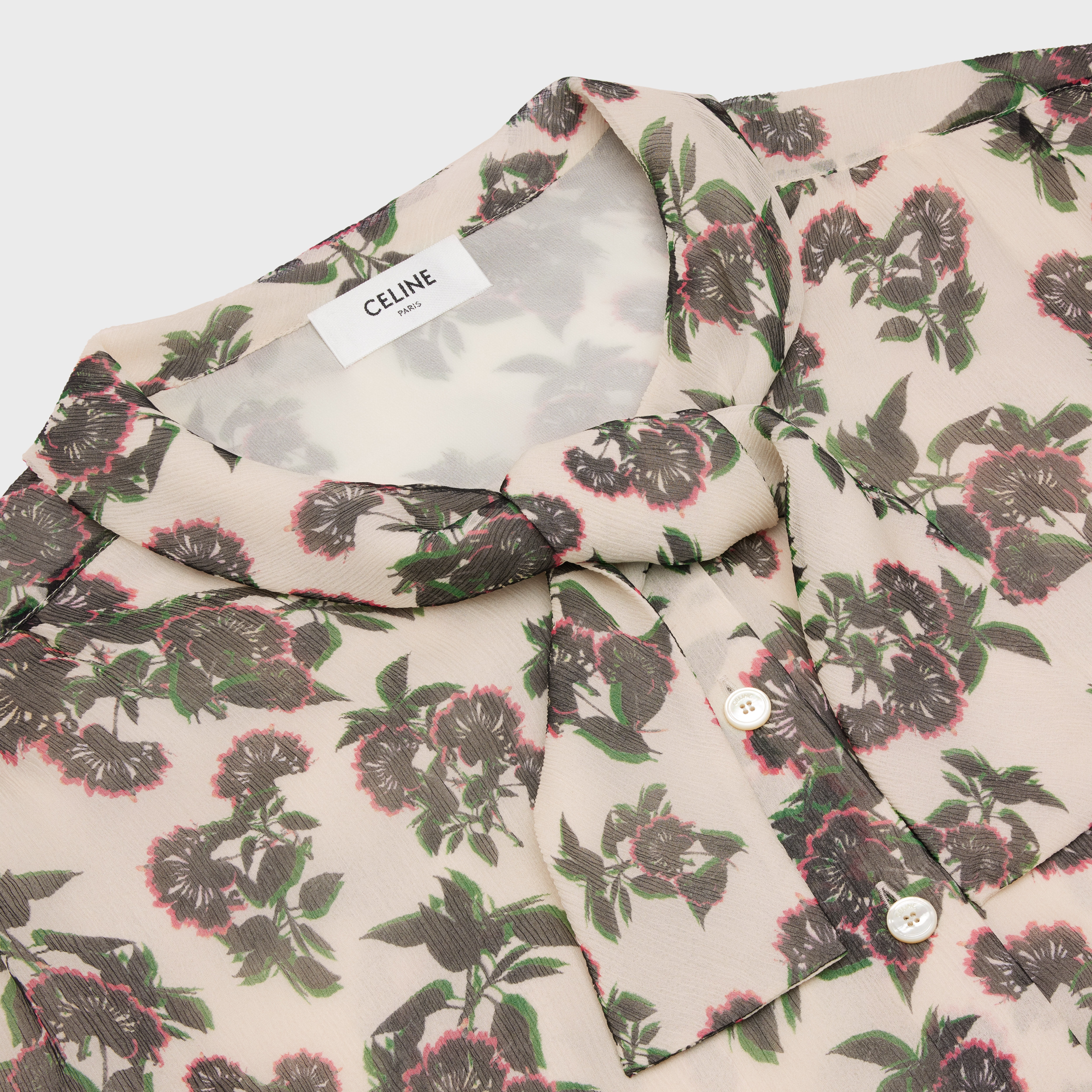 Blouse with bow in silk crepon - 3