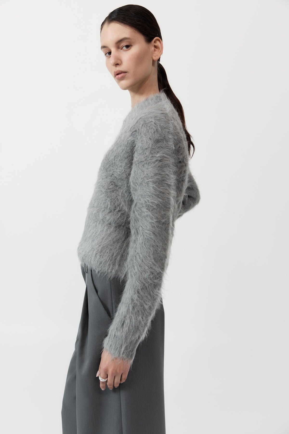 Alpaca Sweater - Soft Grey - 5