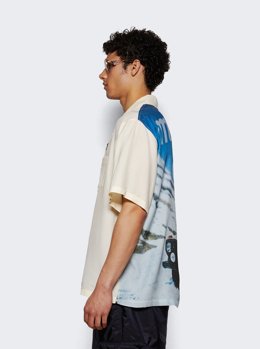 X Mercedes-benz By Nigo Satin Short Sleeve Shirt Cream - 2