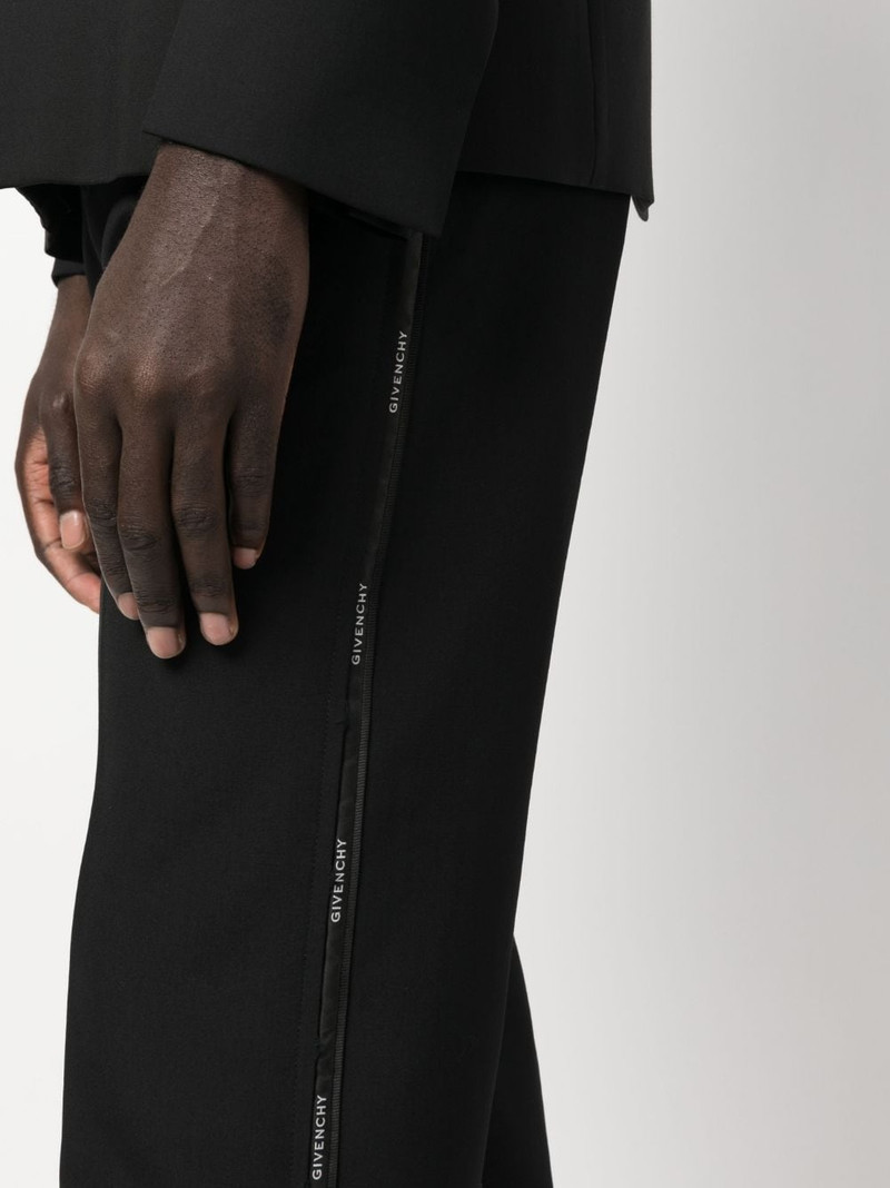logo-tape tailored trousers 5