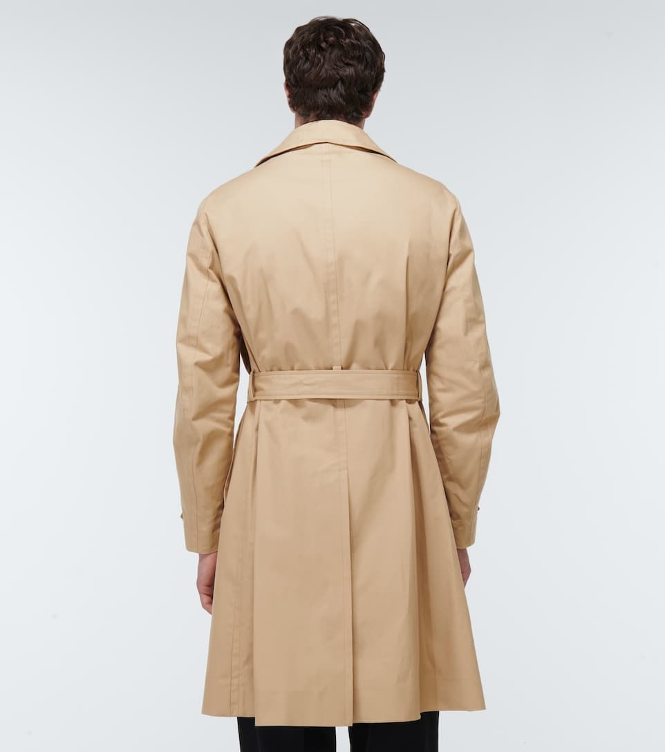 Belted cotton raincoat - 4