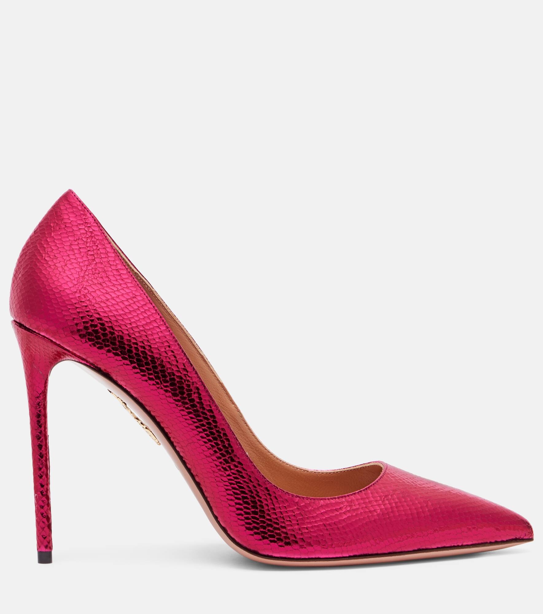 Purist 105 snake-effect leather pumps - 4