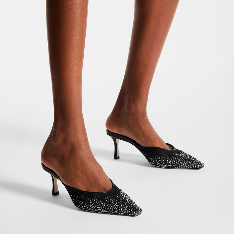 JIMMY CHOO Vivi 65
Black Crystal Mesh Mules outlook